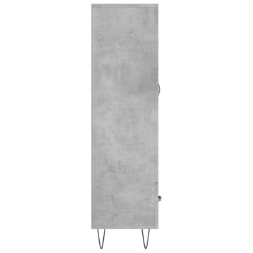 vidaXL Ντουλάπα Γκρι Σκυροδέματος 69,5x31x115cm Επεξεργ. Ξύλο 1 τεμ.