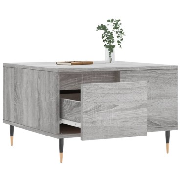 vidaXL Τραπεζάκι Σαλονιού Γκρι Sonoma 55x55x36,5cm Επεξεργασμένο Ξύλο 1 τεμ.