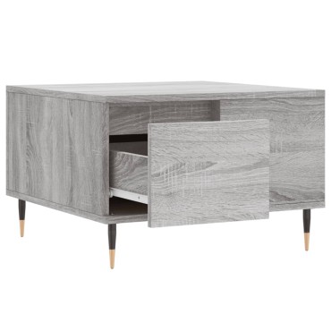 vidaXL Τραπεζάκι Σαλονιού Γκρι Sonoma 55x55x36,5cm Επεξεργασμένο Ξύλο 1 τεμ.