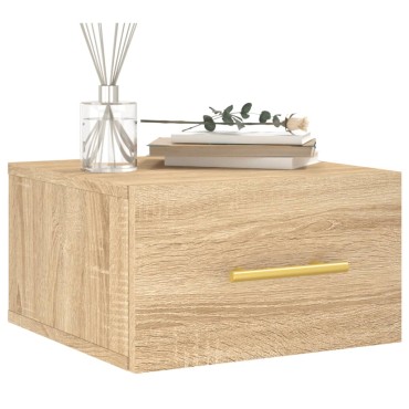 vidaXL Κομοδίνα Επιτοίχια Sonoma Δρυς 35x35x20cm