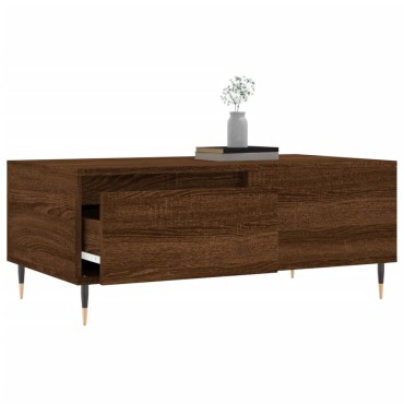 vidaXL Τραπεζάκι Σαλονιού Καφέ Δρυς 90x50x36,5cm Επεξεργασμ. Ξύλο 1 τεμ.