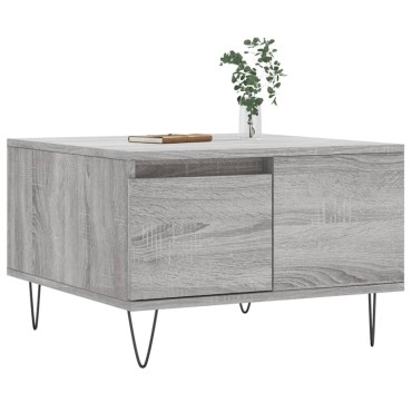 vidaXL Τραπεζάκι Σαλονιού Γκρι Sonoma 55x55x36,5cm Επεξεργασμένο Ξύλο 1 τεμ.