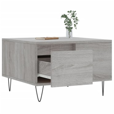 vidaXL Τραπεζάκι Σαλονιού Γκρι Sonoma 55x55x36,5cm Επεξεργασμένο Ξύλο 1 τεμ.