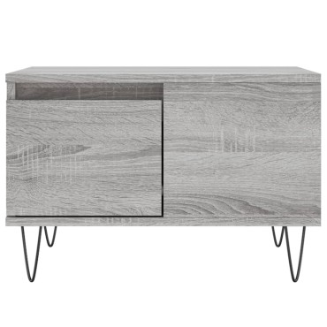vidaXL Τραπεζάκι Σαλονιού Γκρι Sonoma 55x55x36,5cm Επεξεργασμένο Ξύλο 1 τεμ.