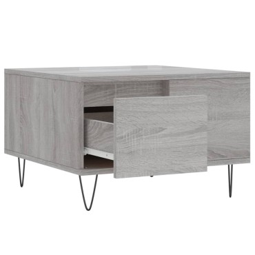 vidaXL Τραπεζάκι Σαλονιού Γκρι Sonoma 55x55x36,5cm Επεξεργασμένο Ξύλο 1 τεμ.