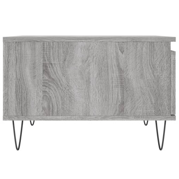 vidaXL Τραπεζάκι Σαλονιού Γκρι Sonoma 55x55x36,5cm Επεξεργασμένο Ξύλο 1 τεμ.