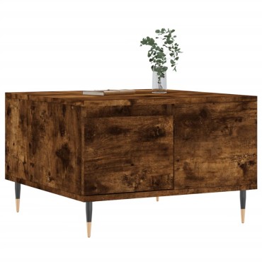 vidaXL Τραπεζάκι Σαλονιού Καπνιστή Δρυς 55x55x36,5cm Επεξεργασμ. Ξύλο 1 τεμ.