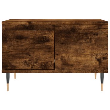 vidaXL Τραπεζάκι Σαλονιού Καπνιστή Δρυς 55x55x36,5cm Επεξεργασμ. Ξύλο 1 τεμ.