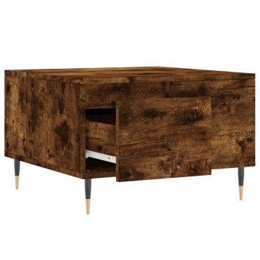 vidaXL Τραπεζάκι Σαλονιού Καπνιστή Δρυς 55x55x36,5cm Επεξεργασμ. Ξύλο 1 τεμ.