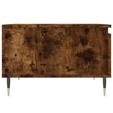 vidaXL Τραπεζάκι Σαλονιού Καπνιστή Δρυς 55x55x36,5cm Επεξεργασμ. Ξύλο 1 τεμ.