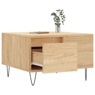vidaXL Τραπεζάκι Σαλονιού Sonoma Δρυς 55x55x36,5cm Επεξεργασμένο Ξύλο 1 τεμ.
