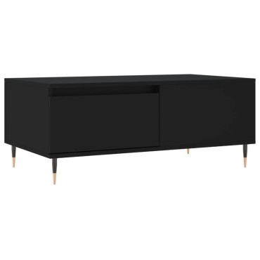 vidaXL Τραπεζάκι Σαλονιού Μαύρο 90x50x36,5cm Επεξεργασμ. Ξύλο 1 τεμ.
