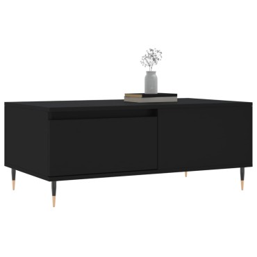 vidaXL Τραπεζάκι Σαλονιού Μαύρο 90x50x36,5cm Επεξεργασμ. Ξύλο 1 τεμ.