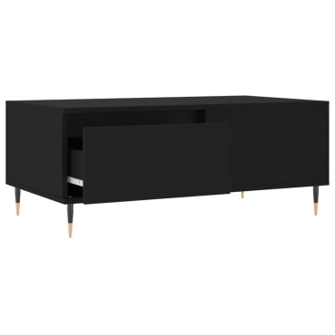 vidaXL Τραπεζάκι Σαλονιού Μαύρο 90x50x36,5cm Επεξεργασμ. Ξύλο 1 τεμ.
