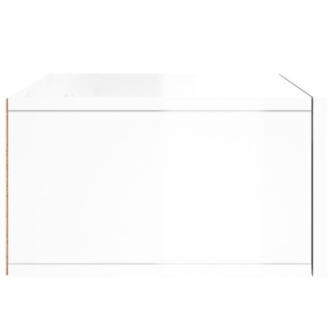 vidaXL Κομοδίνο Επιτοίχιο Γυαλιστερό Λευκό 35x35x20cm 1 τεμ.