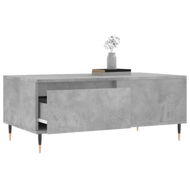 vidaXL Τραπεζάκι Σαλονιού Γκρι Σκυροδ. 90x50x36,5cm Επεξεργ. Ξύλο 1 τεμ.