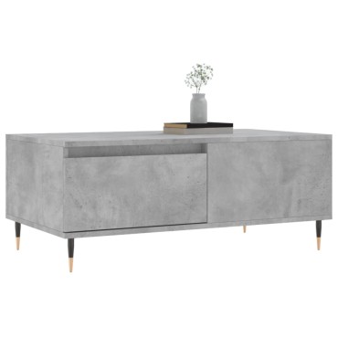 vidaXL Τραπεζάκι Σαλονιού Γκρι Σκυροδ. 90x50x36,5cm Επεξεργ. Ξύλο 1 τεμ.