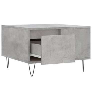 vidaXL Τραπεζάκι Σαλονιού Γκρι Σκυρ. 55x55x36,5cm Επεξεργ. Ξύλο 1 τεμ.