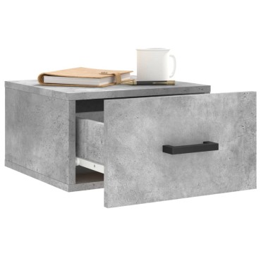 vidaXL Κομοδίνο Επιτοίχιο Γκρι Σκυροδέματος 35x35x20cm 1 τεμ.