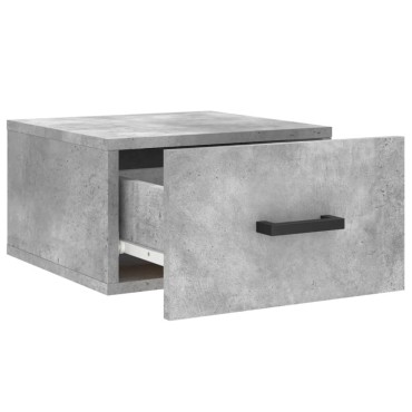 vidaXL Κομοδίνο Επιτοίχιο Γκρι Σκυροδέματος 35x35x20cm 1 τεμ.