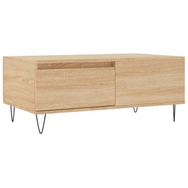 vidaXL Τραπεζάκι Σαλονιού Sonoma Δρυς 90x50x36,5cm Επεξεργασμ. Ξύλο 1 τεμ.
