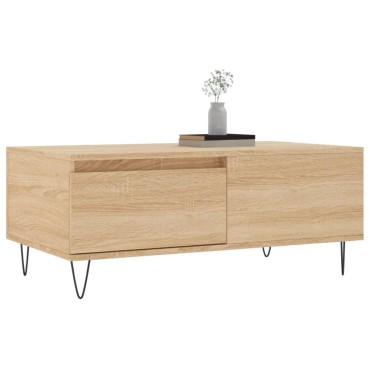 vidaXL Τραπεζάκι Σαλονιού Sonoma Δρυς 90x50x36,5cm Επεξεργασμ. Ξύλο 1 τεμ.