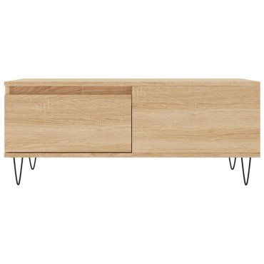 vidaXL Τραπεζάκι Σαλονιού Sonoma Δρυς 90x50x36,5cm Επεξεργασμ. Ξύλο 1 τεμ.