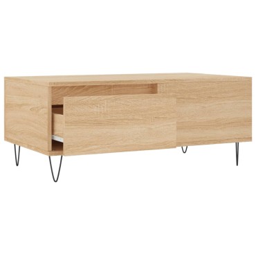 vidaXL Τραπεζάκι Σαλονιού Sonoma Δρυς 90x50x36,5cm Επεξεργασμ. Ξύλο 1 τεμ.
