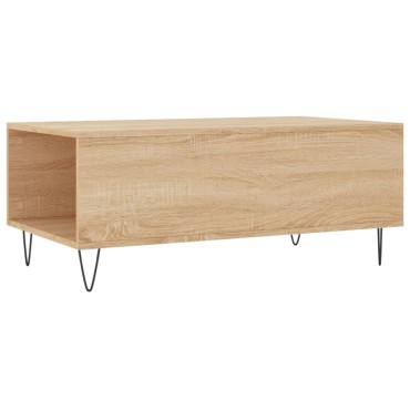 vidaXL Τραπεζάκι Σαλονιού Sonoma Δρυς 90x50x36,5cm Επεξεργασμ. Ξύλο 1 τεμ.