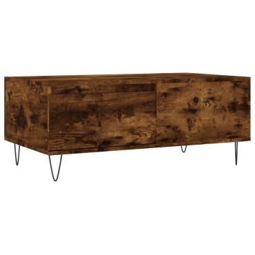 vidaXL Τραπεζάκι Σαλονιού Καπνιστή Δρυς 90x50x36,5cm Επεξεργ. Ξύλο 1 τεμ.