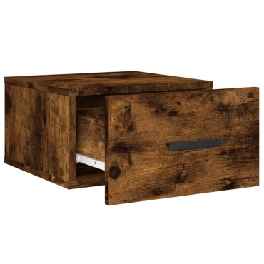 vidaXL Κομοδίνο Επιτοίχιο Καπνιστή Δρυς 35x35x20cm 1 τεμ.