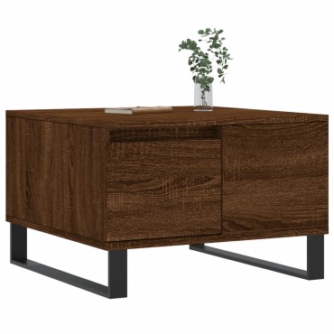 vidaXL Τραπεζάκι Σαλονιού Καφέ Δρυς 55x55x36,5cm Επεξεργασμένο Ξύλο 1 τεμ.