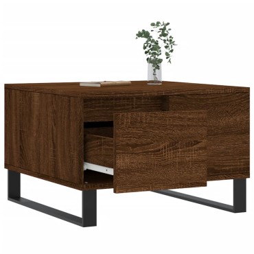 vidaXL Τραπεζάκι Σαλονιού Καφέ Δρυς 55x55x36,5cm Επεξεργασμένο Ξύλο 1 τεμ.