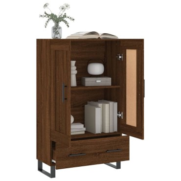 vidaXL Ντουλάπα Καφέ Δρυς 69,5x31x115cm από Επεξεργασμένο Ξύλο 1 τεμ.