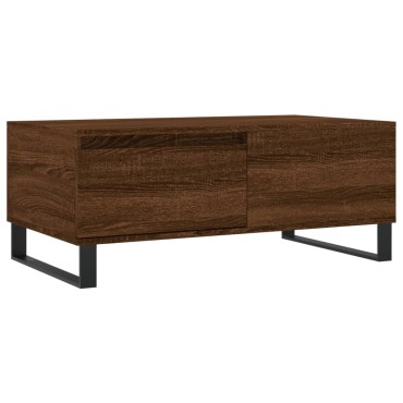 vidaXL Τραπεζάκι Σαλονιού Καφέ Δρυς 90x50x36,5cm Επεξεργασμ. Ξύλο 1 τεμ.