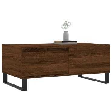vidaXL Τραπεζάκι Σαλονιού Καφέ Δρυς 90x50x36,5cm Επεξεργασμ. Ξύλο 1 τεμ.