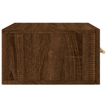 vidaXL Κομοδίνο Επιτοίχιο Καφέ Δρυς 35x35x20cm 1 τεμ.