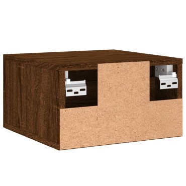 vidaXL Κομοδίνο Επιτοίχιο Καφέ Δρυς 35x35x20cm 1 τεμ.