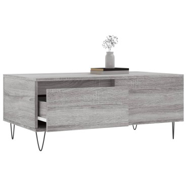 vidaXL Τραπεζάκι Σαλονιού Γκρι Sonoma 90x50x36,5cm Επεξεργασμένο Ξύλο 1 τεμ.