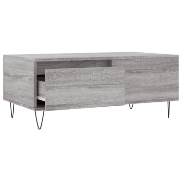vidaXL Τραπεζάκι Σαλονιού Γκρι Sonoma 90x50x36,5cm Επεξεργασμένο Ξύλο 1 τεμ.