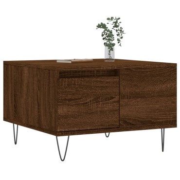 vidaXL Τραπεζάκι Σαλονιού Καφέ Δρυς 55x55x36,5cm Επεξεργασμένο Ξύλο 1 τεμ.