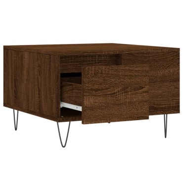 vidaXL Τραπεζάκι Σαλονιού Καφέ Δρυς 55x55x36,5cm Επεξεργασμένο Ξύλο 1 τεμ.