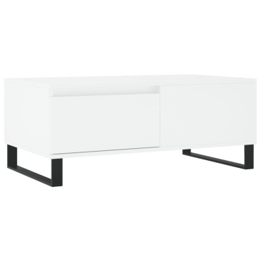 vidaXL Τραπεζάκι Σαλονιού Λευκό 90x50x36,5cm Επεξεργασμένο Ξύλο 1 τεμ.