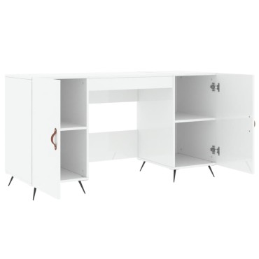 vidaXL Γραφείο Γυαλιστερό Λευκό 140x50x75cm Επεξεργασμένο Ξύλο 1 τεμ.