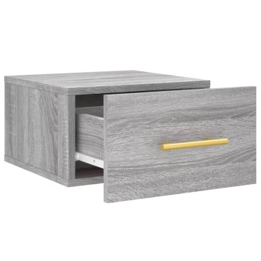 vidaXL Κομοδίνα Επιτοίχια Γκρι Sonoma 35x35x20cm