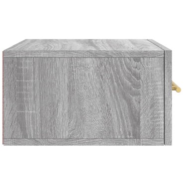 vidaXL Κομοδίνα Επιτοίχια Γκρι Sonoma 35x35x20cm