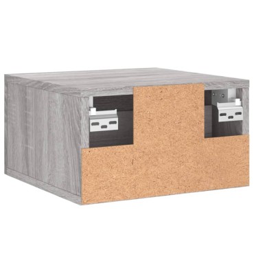 vidaXL Κομοδίνα Επιτοίχια Γκρι Sonoma 35x35x20cm