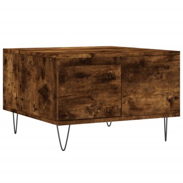 vidaXL Τραπεζάκι Σαλονιού Καπνιστή Δρυς 55x55x36,5cm Επεξεργασμ. Ξύλο 1 τεμ.