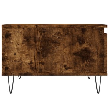 vidaXL Τραπεζάκι Σαλονιού Καπνιστή Δρυς 55x55x36,5cm Επεξεργασμ. Ξύλο 1 τεμ.