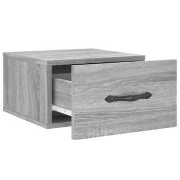 vidaXL Κομοδίνα Επιτοίχια Γκρι Sonoma 35x35x20cm